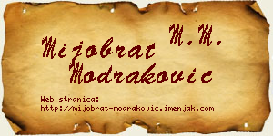 Mijobrat Modraković vizit kartica